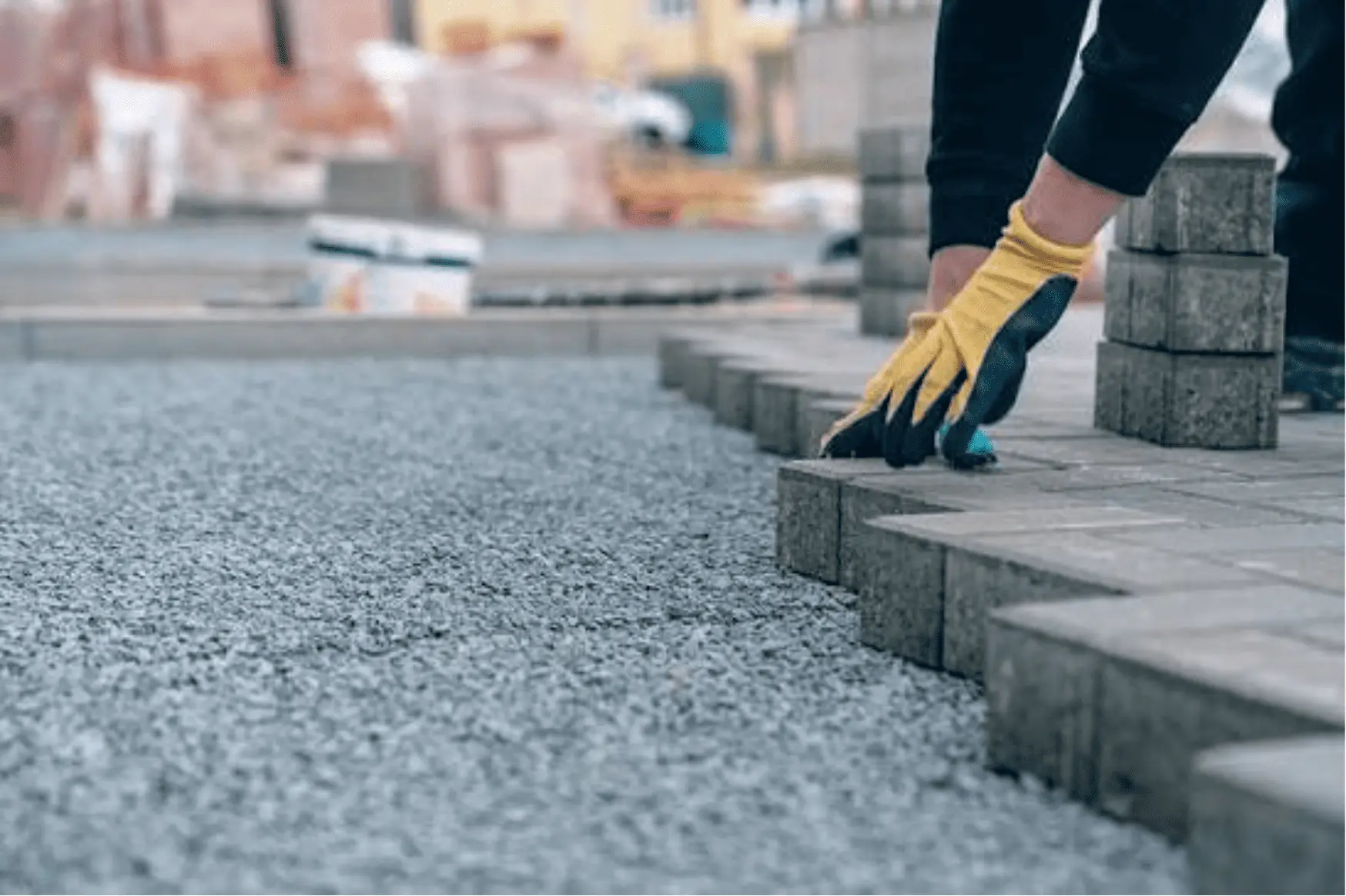 Interlocking paver driveway installed on a compacted gravel base in Lubbock