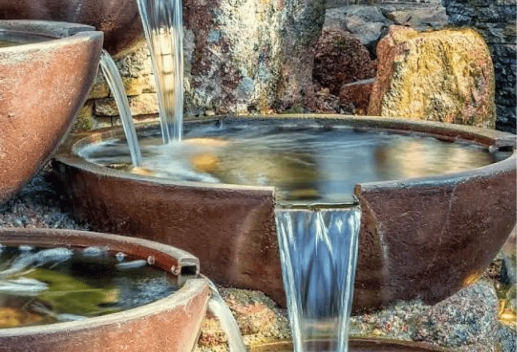 Backyard water feature used as a landscape focal point in Lubbock TX
