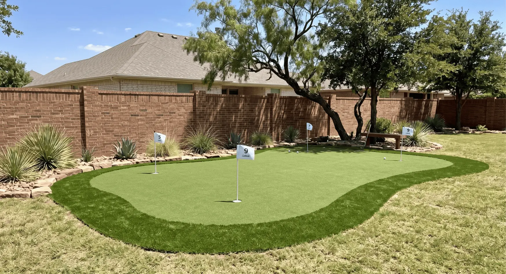 backyard putting green artificial turf Lubbock TX